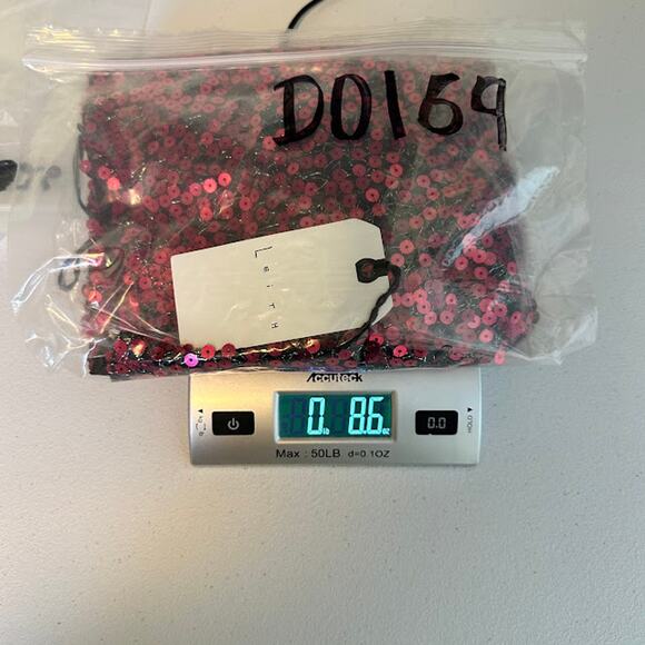 Leith NWT Women's Magenta Pink Sequin Mini Slip Party Dress Size M Cocktail - Picture 10 of 10